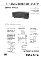 Sony STR-DE715 - Service Manual 